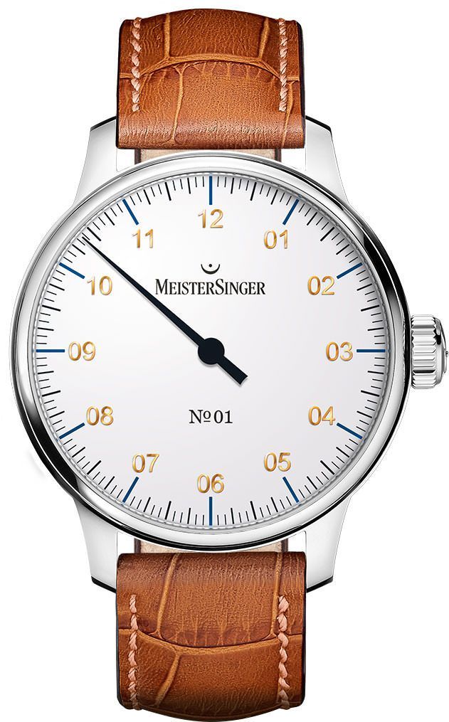 MeisterSinger N°01  White Dial 43 mm Manual Winding Watch For Men - 1
