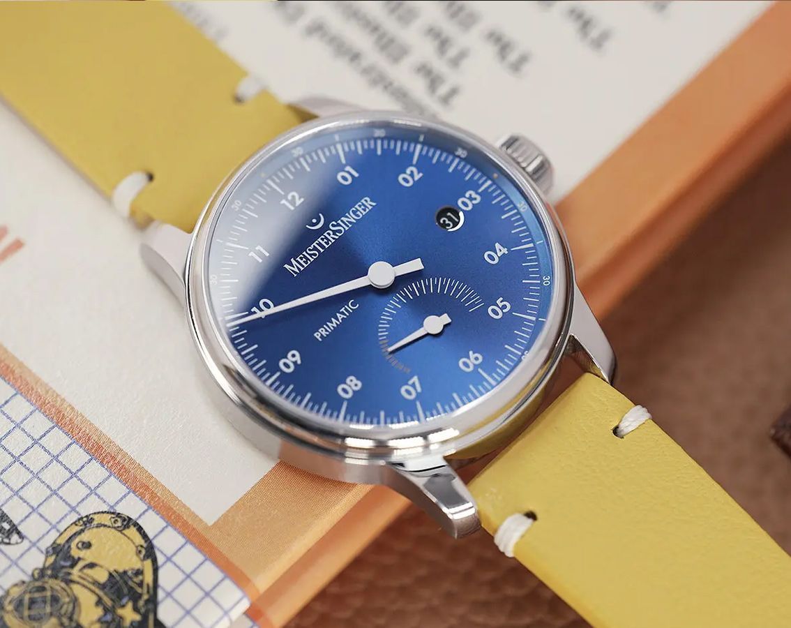 MeisterSinger Primatic  Blue Dial 41.5 mm Automatic Watch For Men - 4