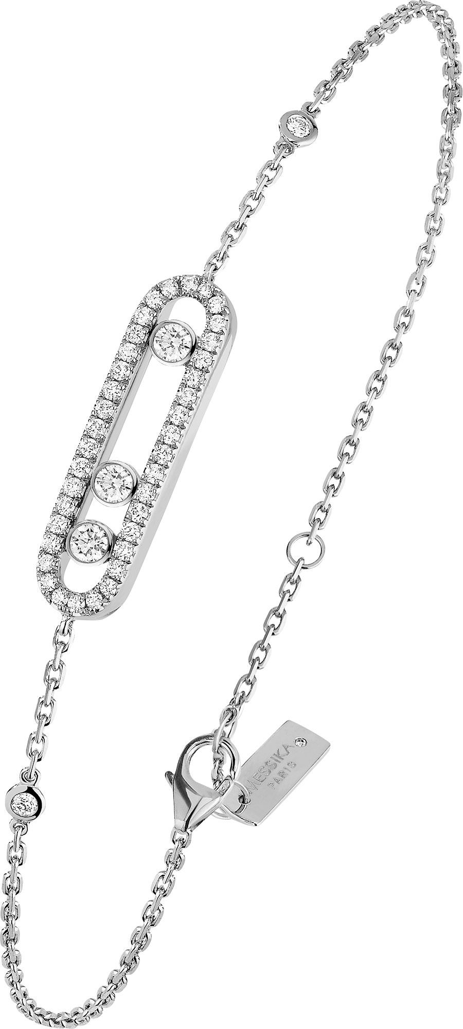 Messika Move Classique White Gold Bracelet Jewellery 04325-WG Ethos