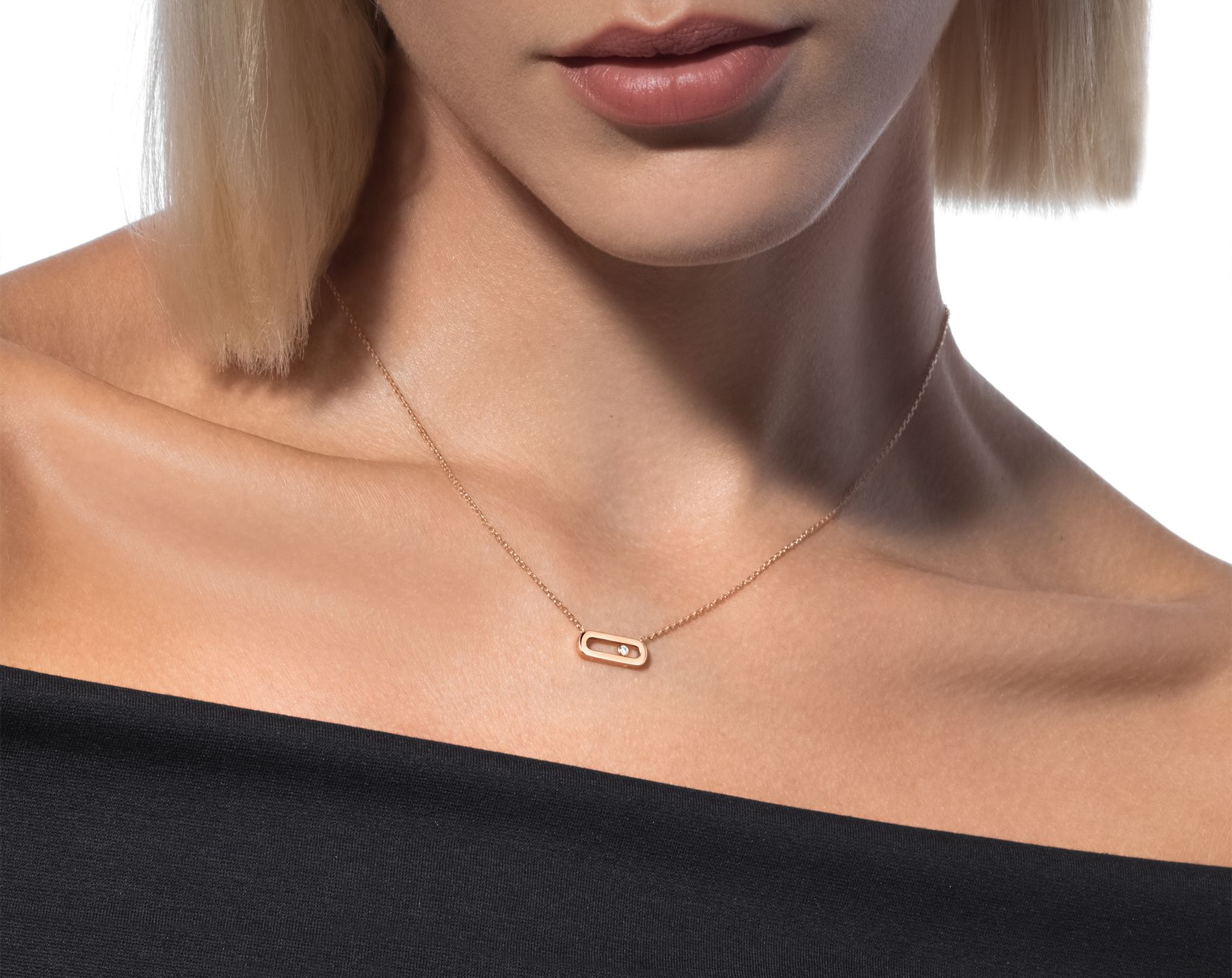 Messika Move Uno Yellow Gold Necklace Jewellery 14613-YG | Ethos