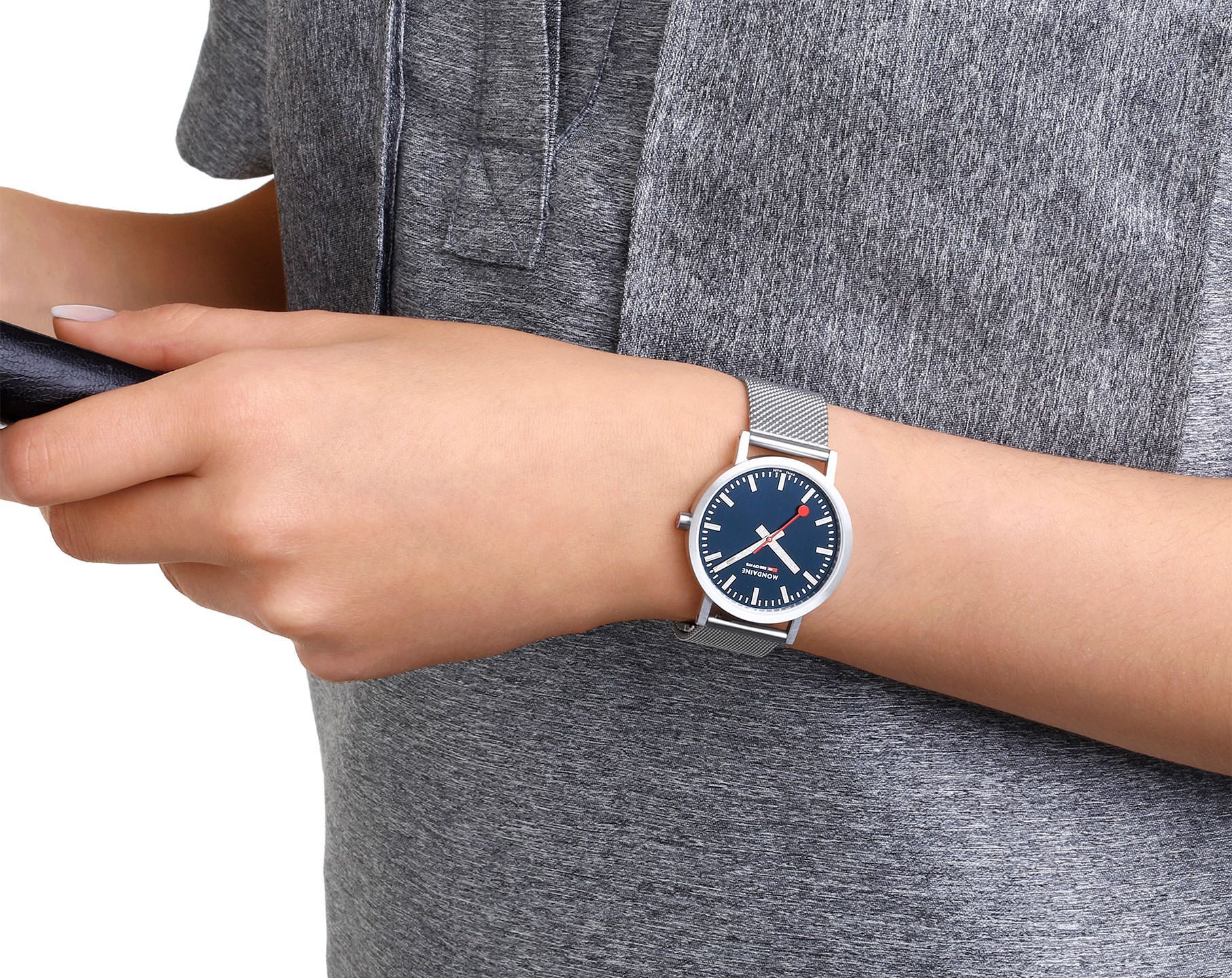 Mondaine  36 mm Watch in Blue Dial For Unisex - 5