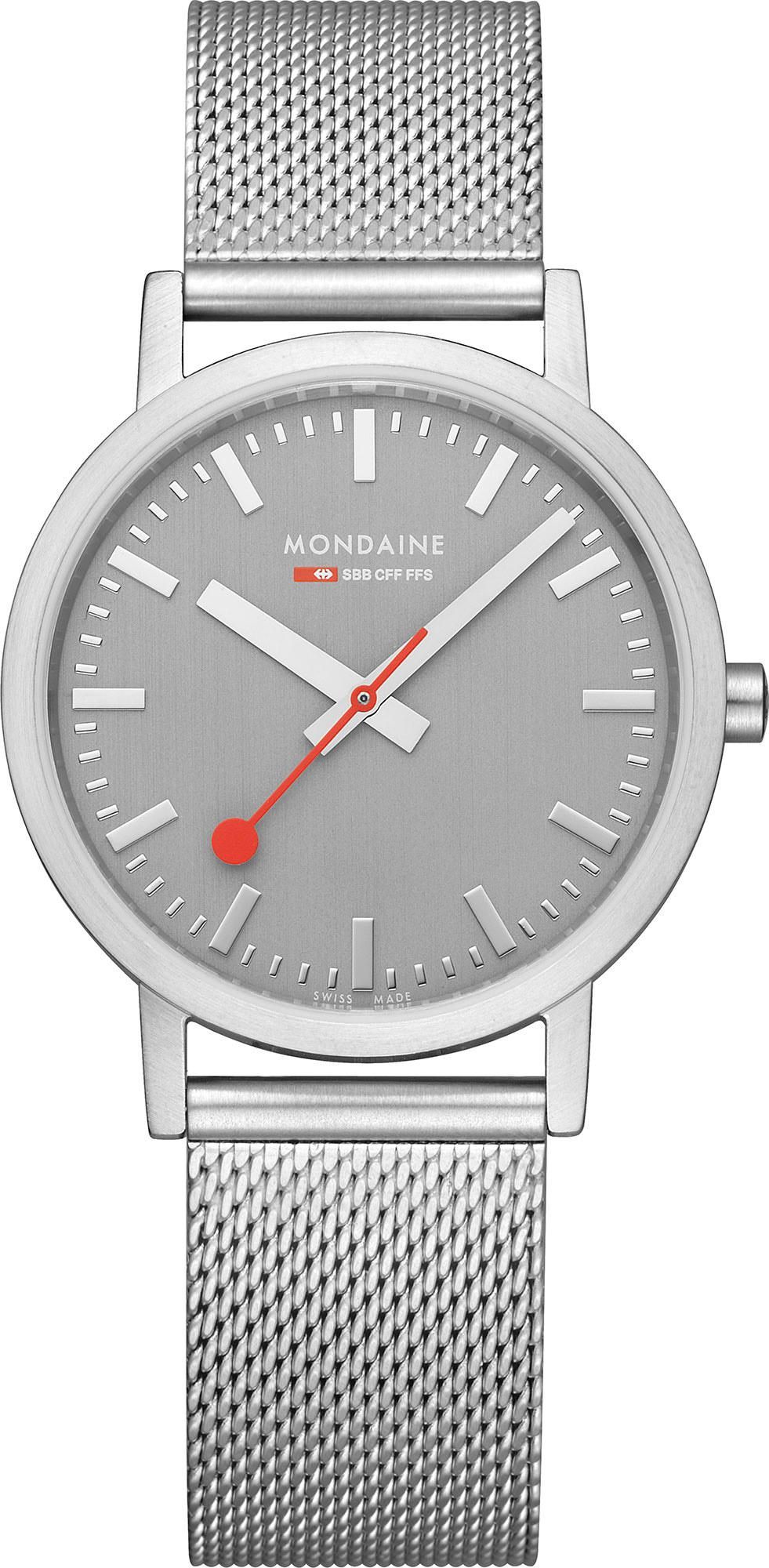 Mondaine  36 mm Watch in Grey Dial For Unisex - 1
