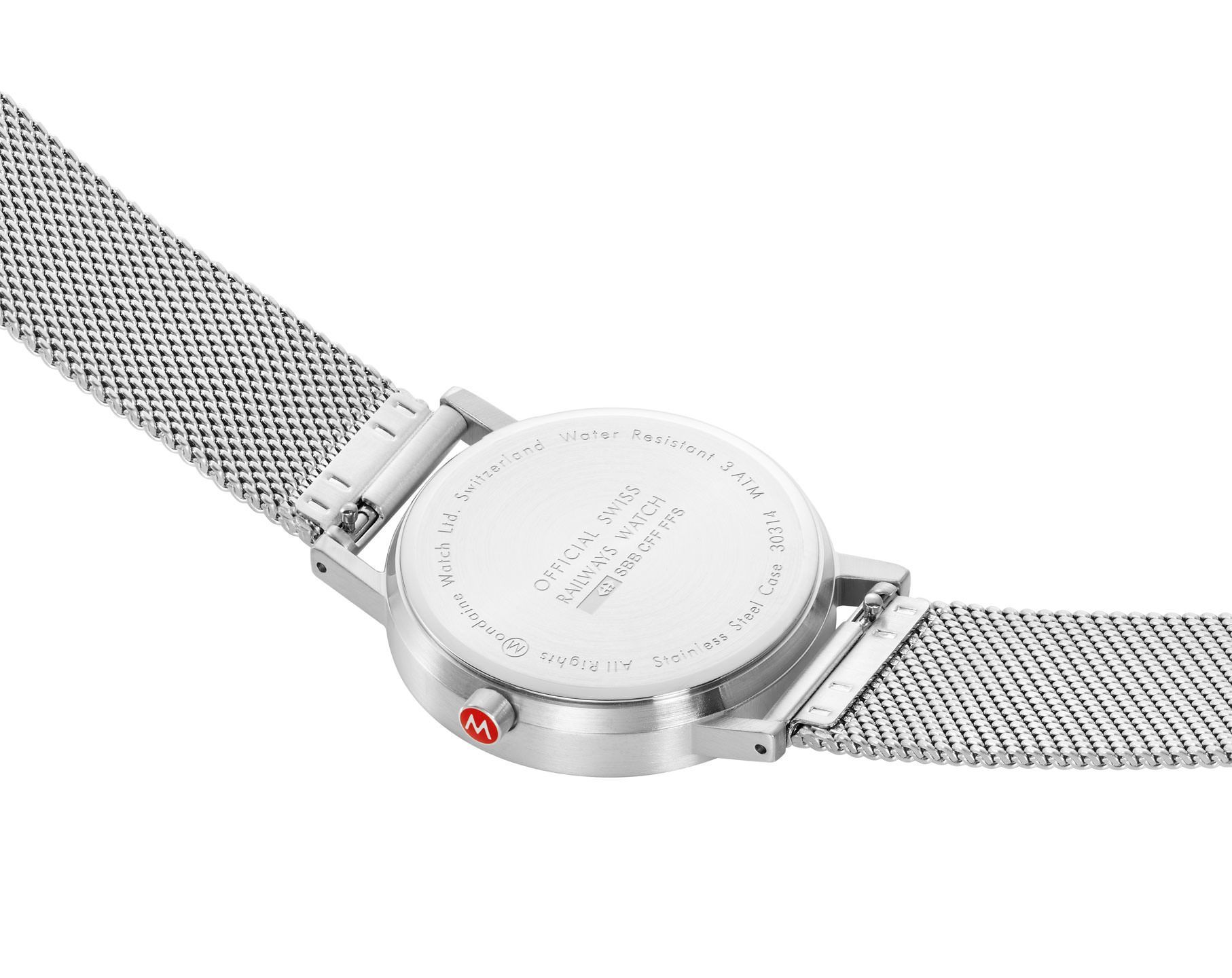 Mondaine  36 mm Watch in Grey Dial For Unisex - 3