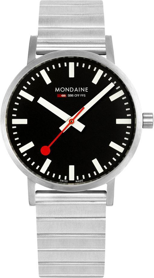 Mondaine  40 mm Watch in Black Dial For Unisex - 1