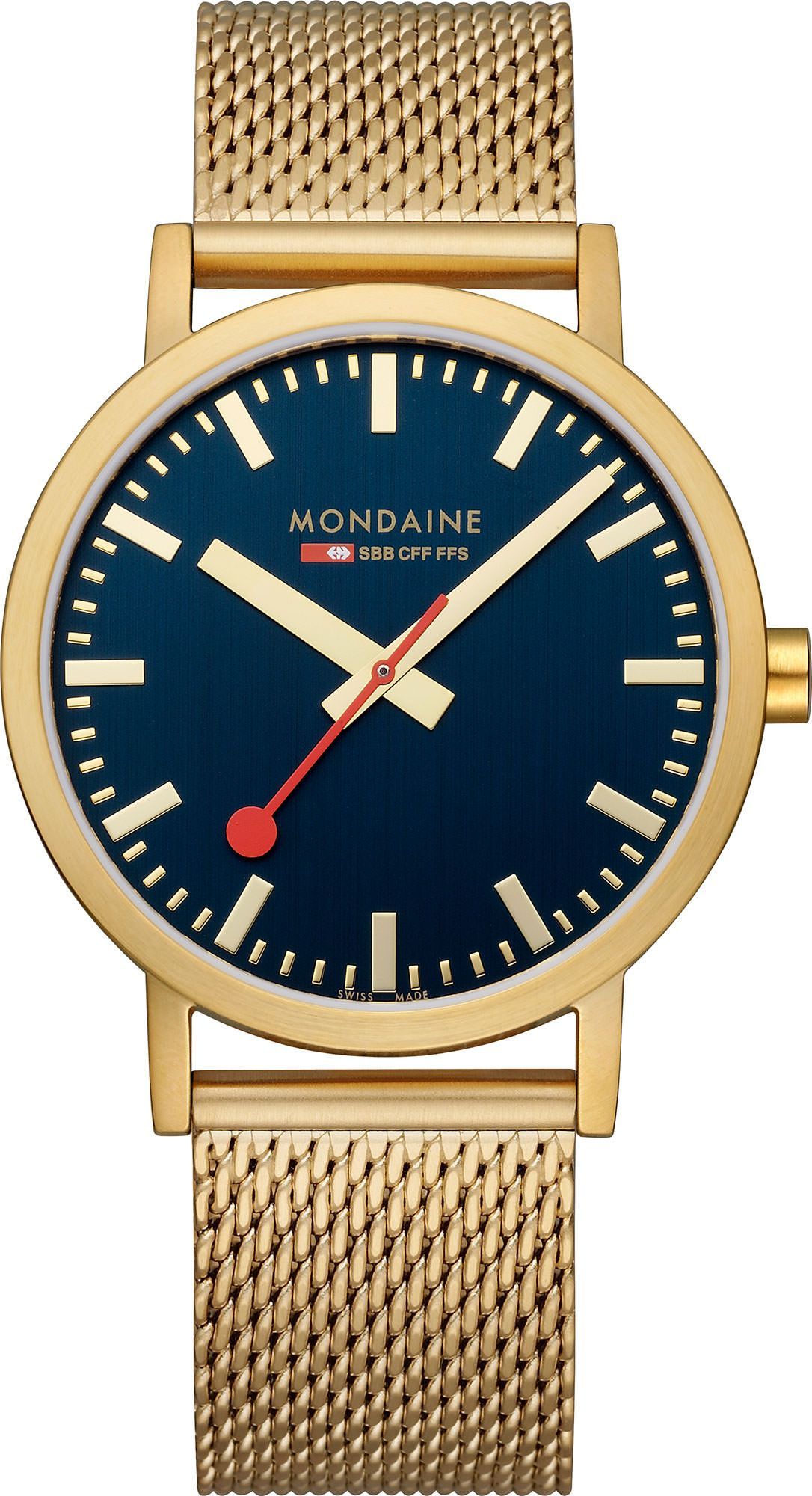 Mondaine Classic  Blue Dial 40mm Quartz Watch For Unisex - 1