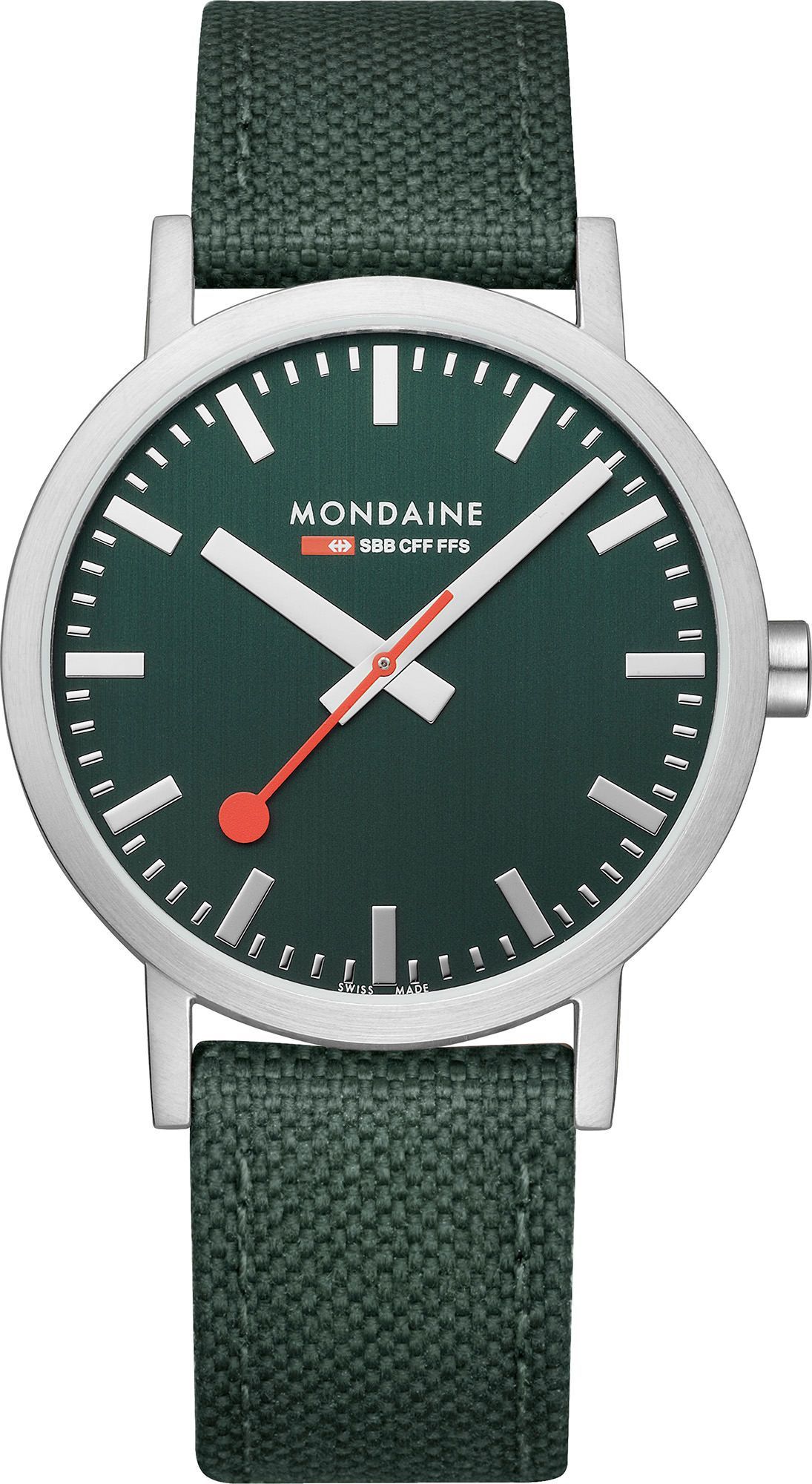Mondaine  40 mm Watch in Green Dial For Unisex - 1