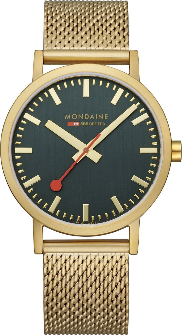 Mondaine Classic  Green Dial 40mm Quartz Watch For Unisex - 1