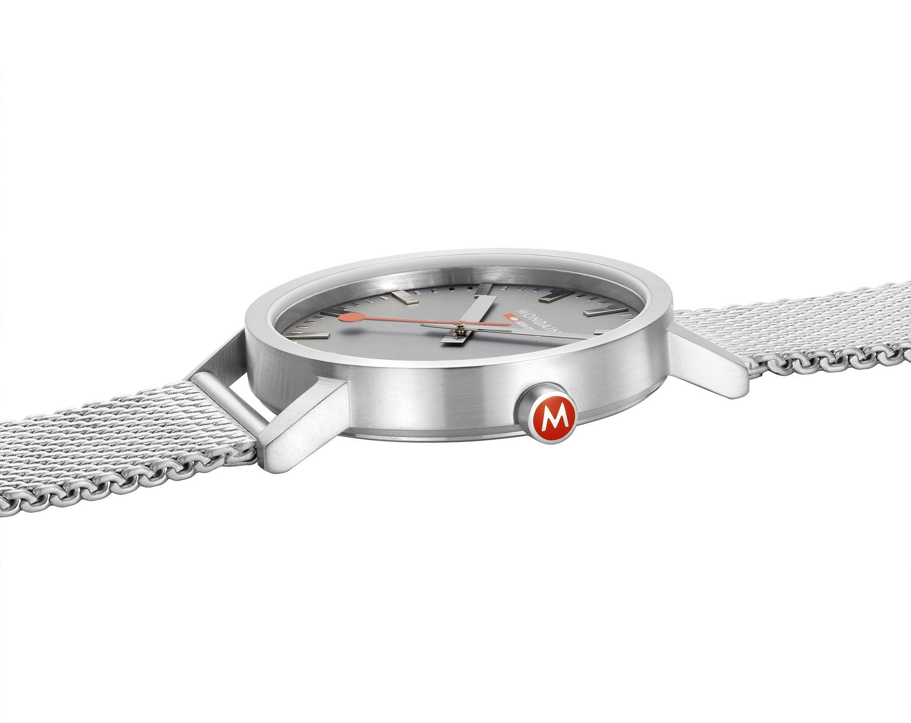 Mondaine  40 mm Watch in Grey Dial For Unisex - 2