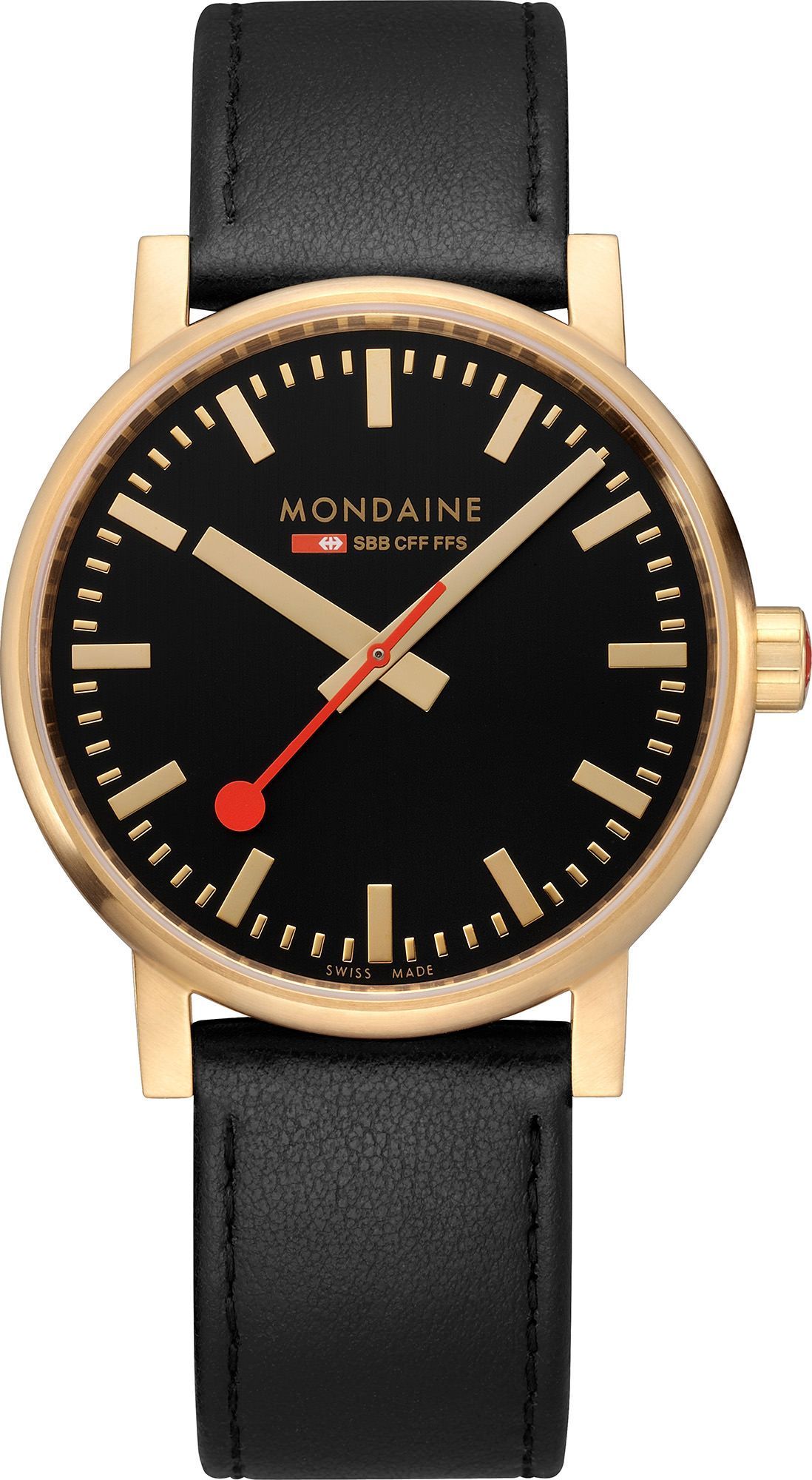 Mondaine  40 mm Watch in Black Dial For Unisex - 1