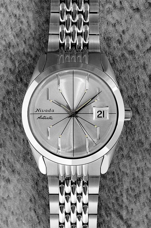 Nivada Grenchen Antarctic Antarctic Spider Silver Dial 38 mm Automatic Watch For Men - 6