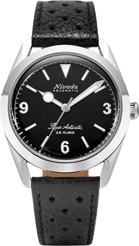 Nivada Grenchen Antarctic Super Antarctic 3.6.9 Black Dial 38 mm Automatic Watch For Men - 1