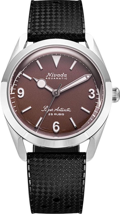 Nivada Grenchen Antarctic Super Antarctic 3.6.9 Brown Dial 38 mm Automatic Watch For Men - 1