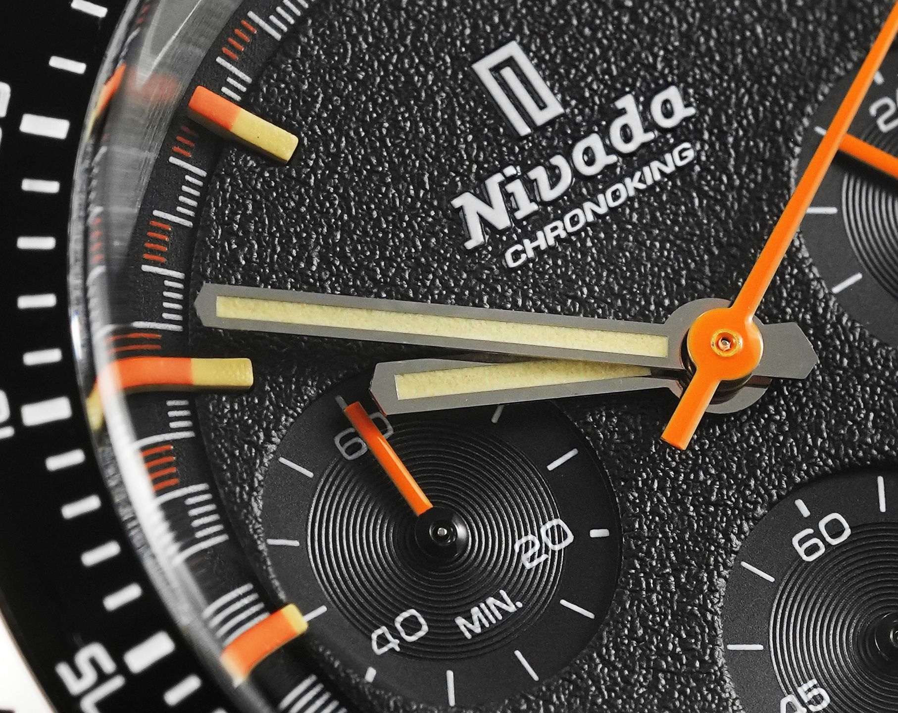 Nivada Grenchen Chronomaster Chronoking Black Dial 38 mm Quartz Watch For Men - 4