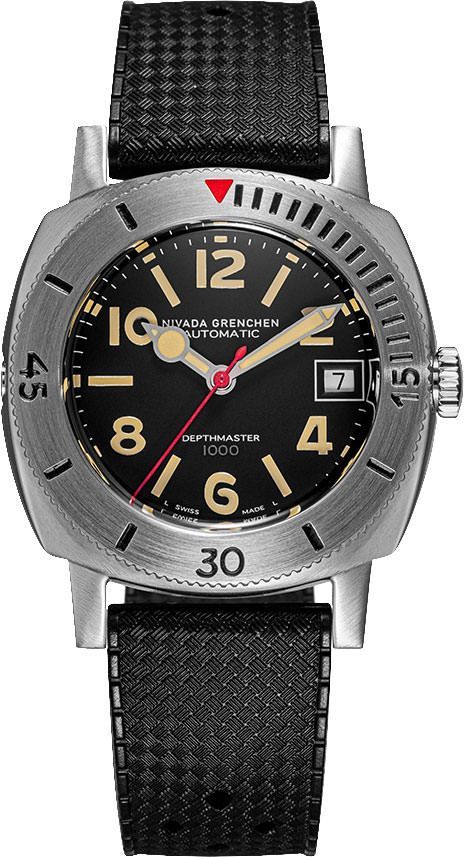 Nivada Grenchen Depthmaster Automatic Black Dial 39 mm Automatic Watch For Men - 1