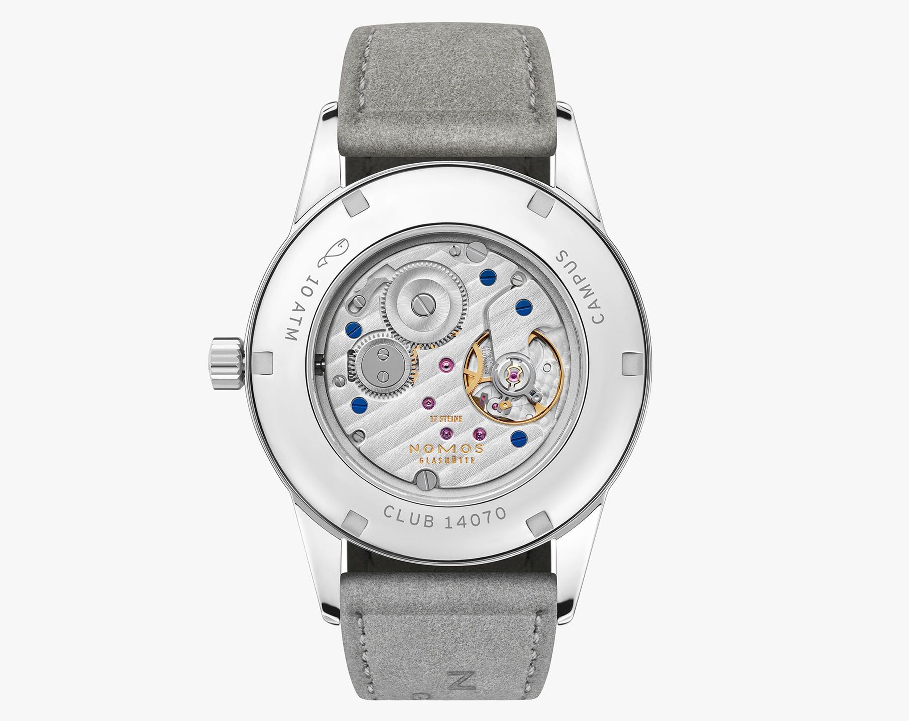 Nomos Glashutte Club  Red Dial 38.5 mm Manual Winding Watch For Unisex - 2