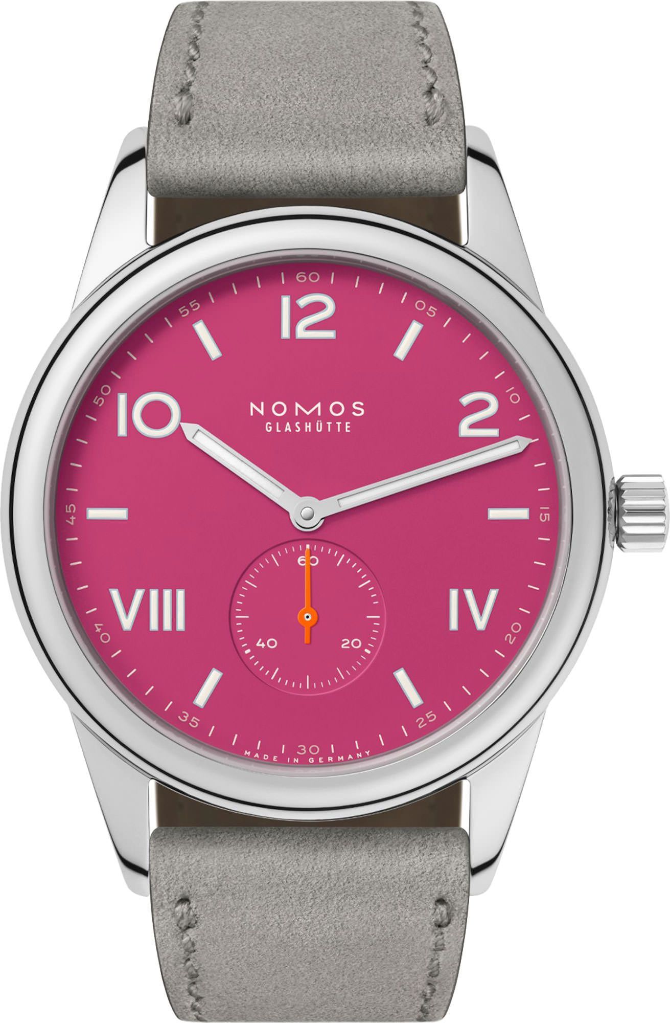 Nomos Glashutte Club  Pink Dial 38.5 mm Manual Winding Watch For Unisex - 1