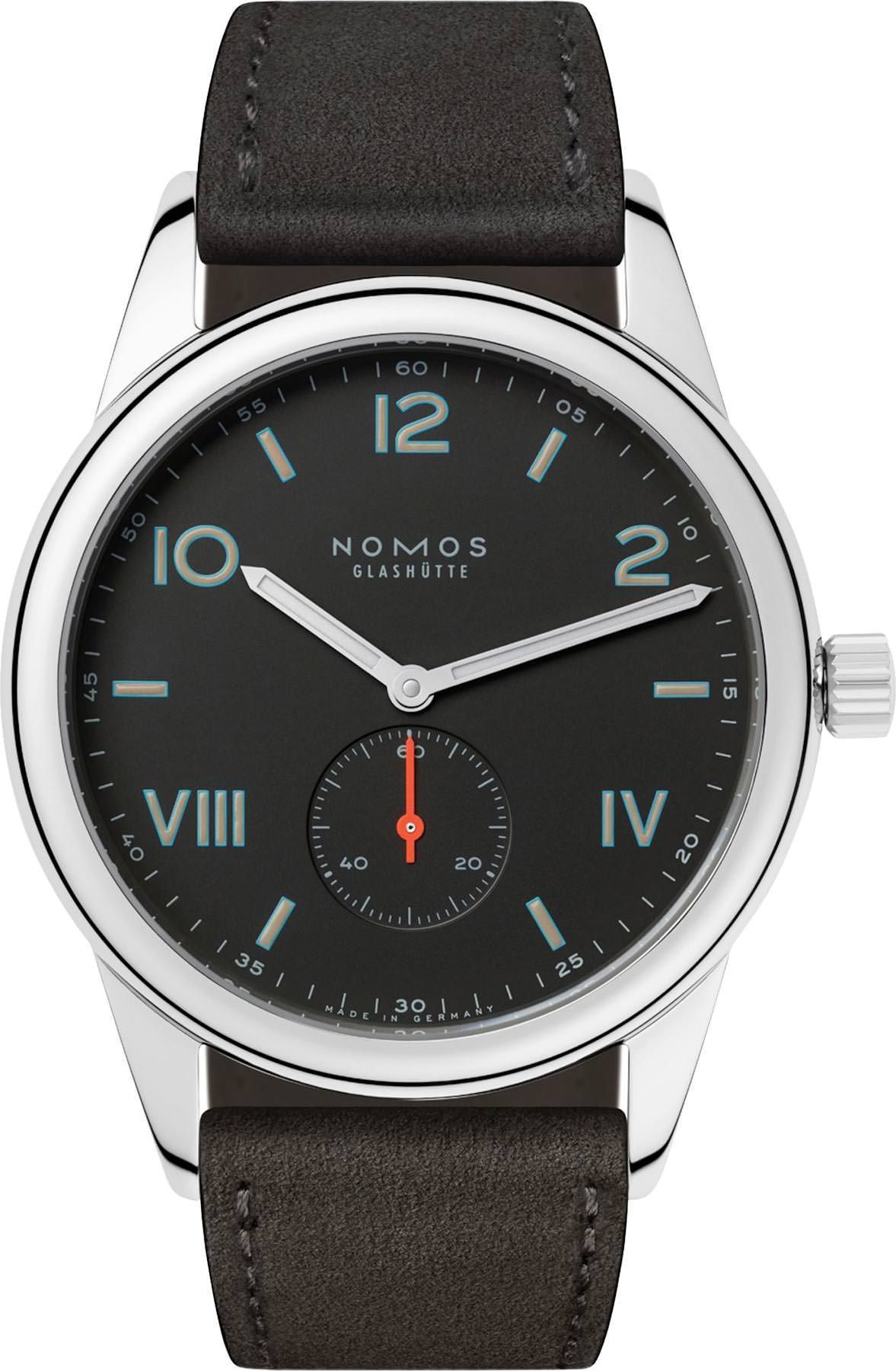 Nomos Glashutte Club  White Dial 38.5 mm Manual Winding Watch For Men - 1
