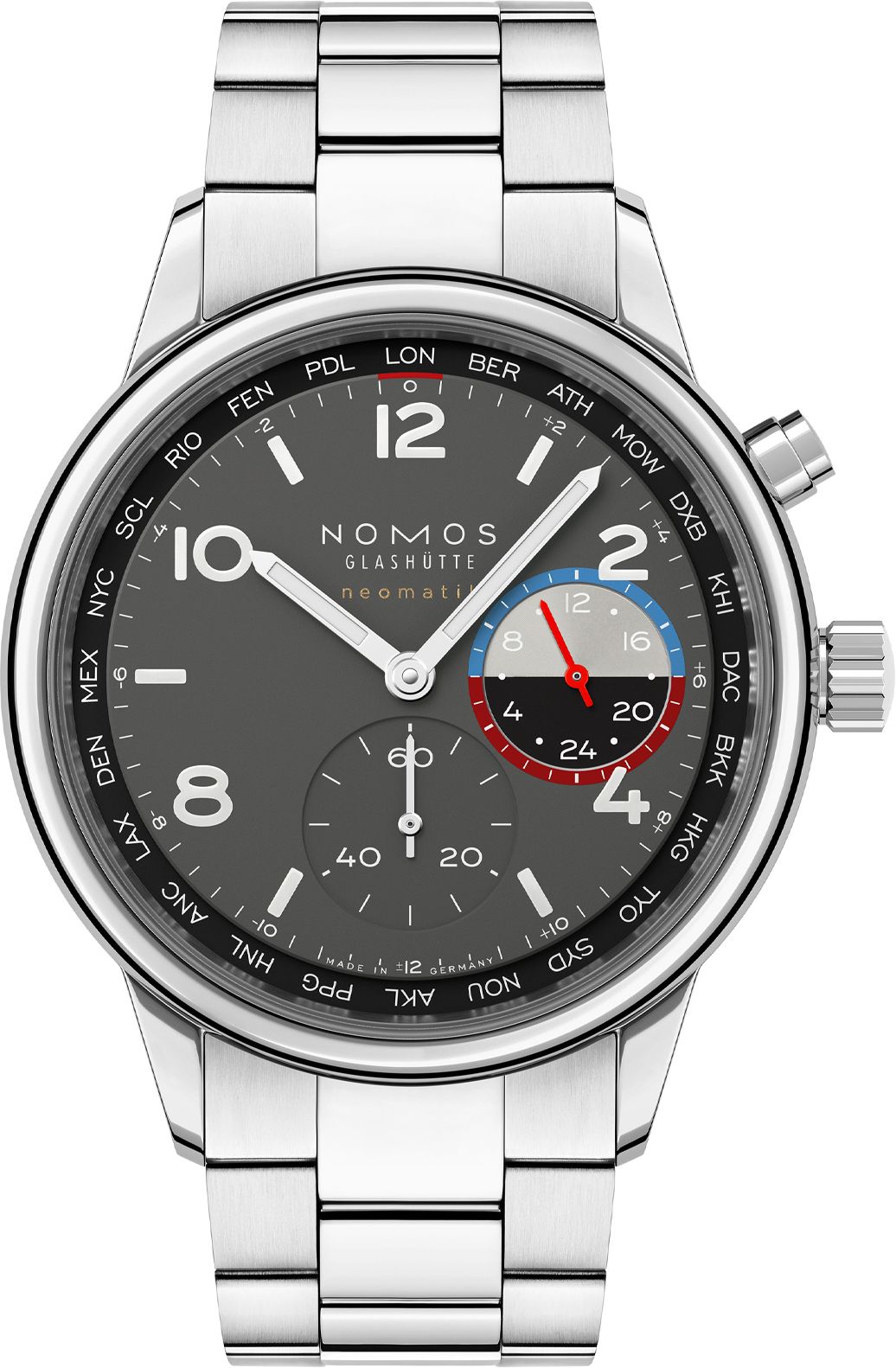 Nomos Glashutte Club Automatic Men Watches in Round case Grey Dial