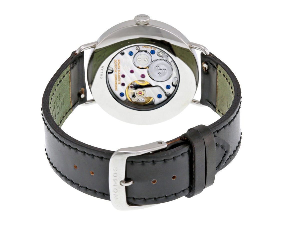 Nomos Glashutte Metro  Silver Dial 37 mm Manual Winding Watch For Men - 4