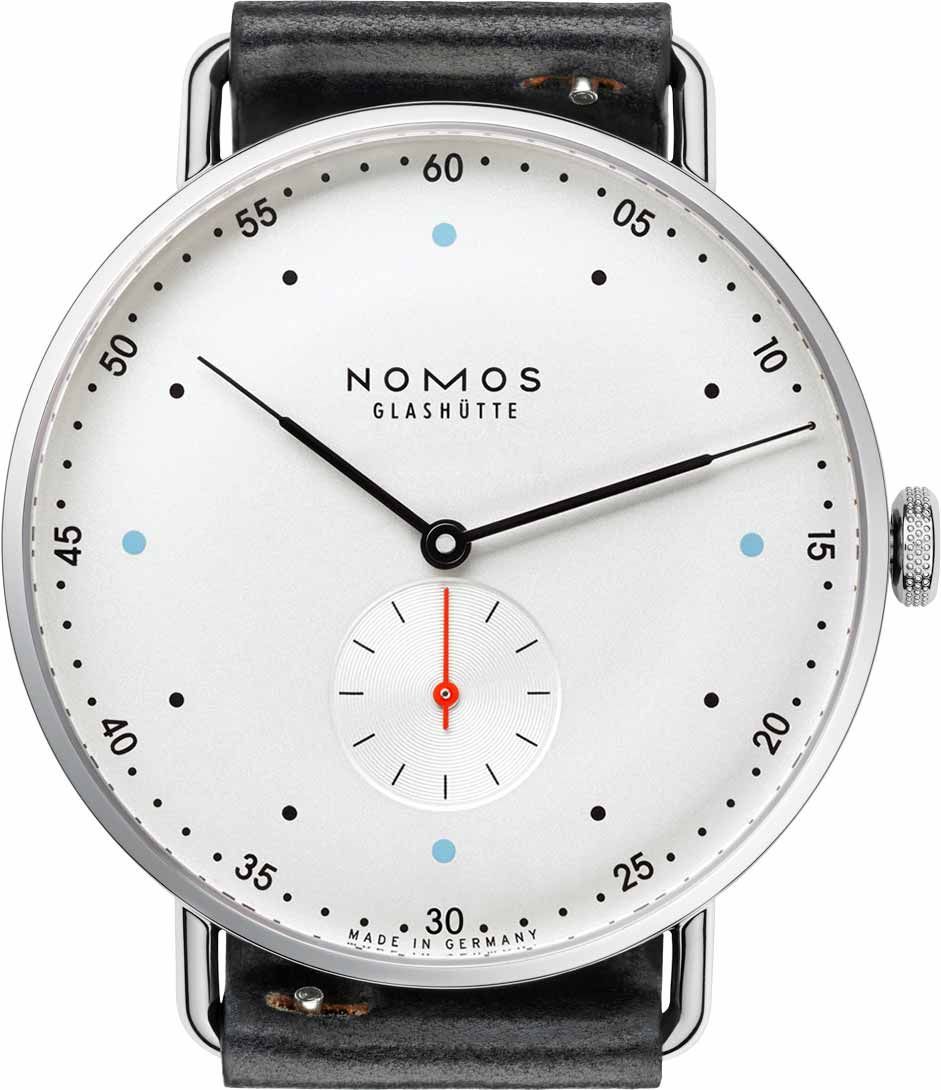 Nomos Glashutte Metro  Silver Dial 38.5 mm Manual Winding Watch For Unisex - 1