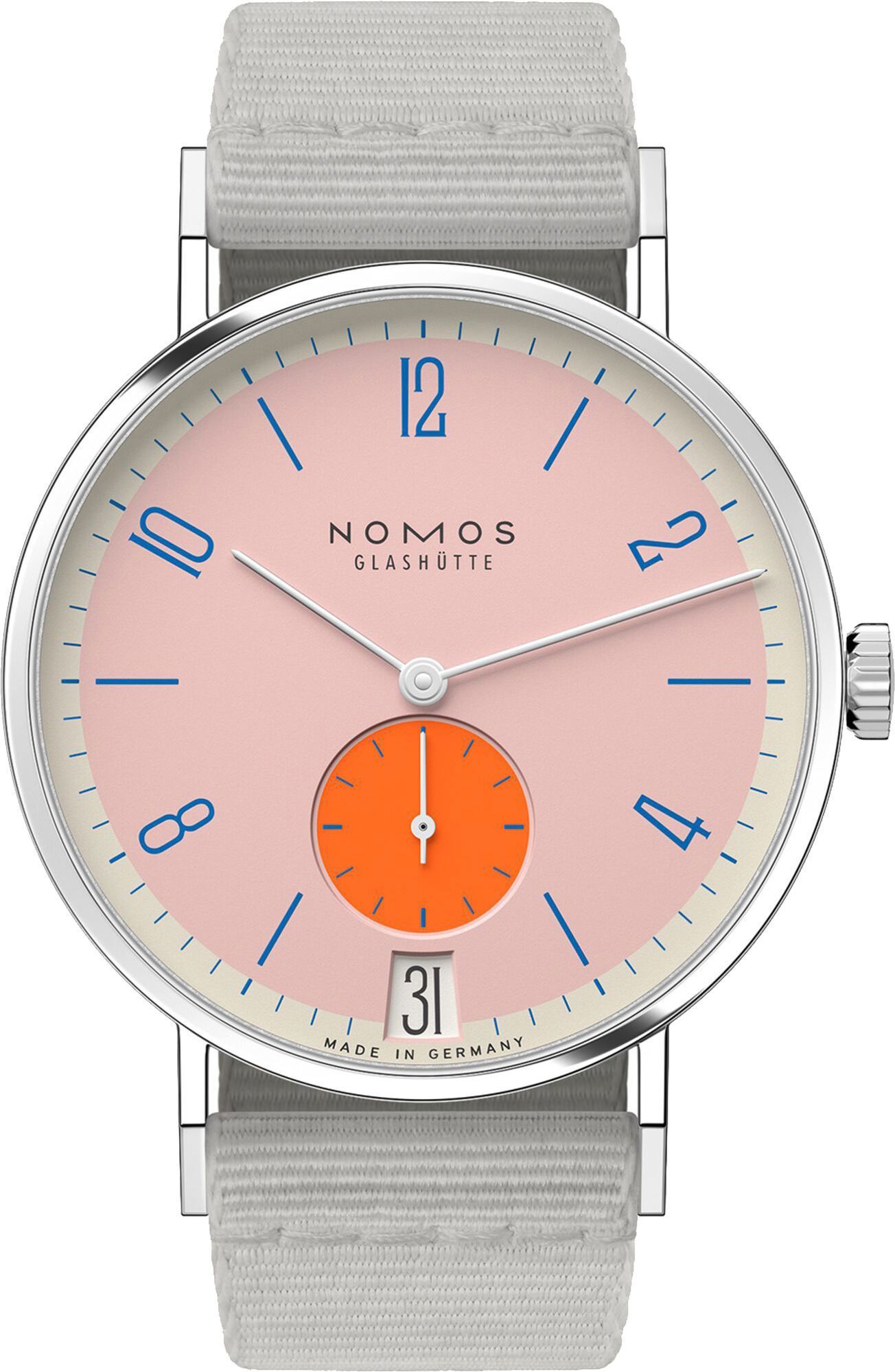 Nomos Glashutte Tangente  Pink Dial 37.5 mm Manual Winding Watch For Women - 1
