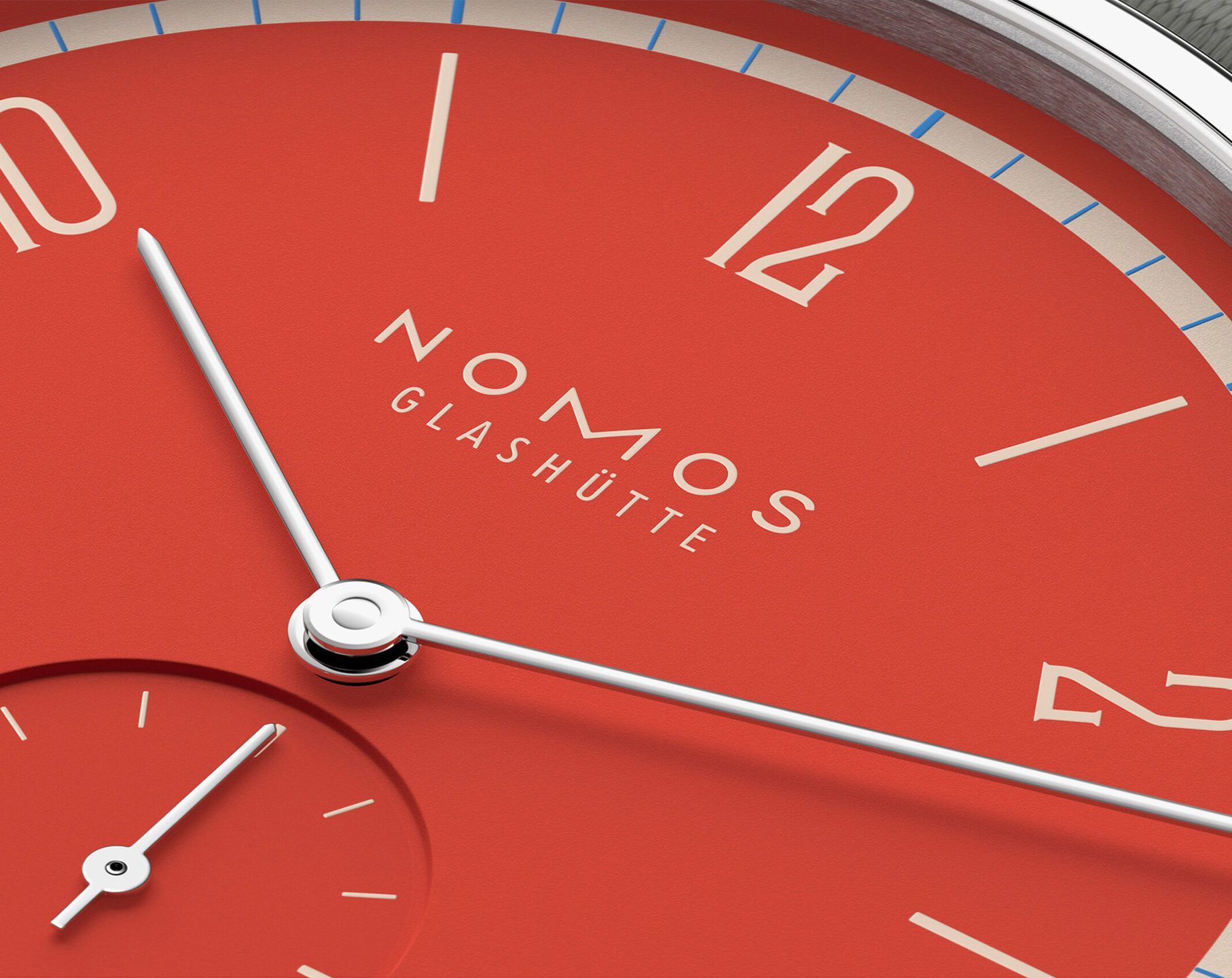 Nomos Glashutte Tangente  Red Dial 37.5 mm Manual Winding Watch For Women - 5