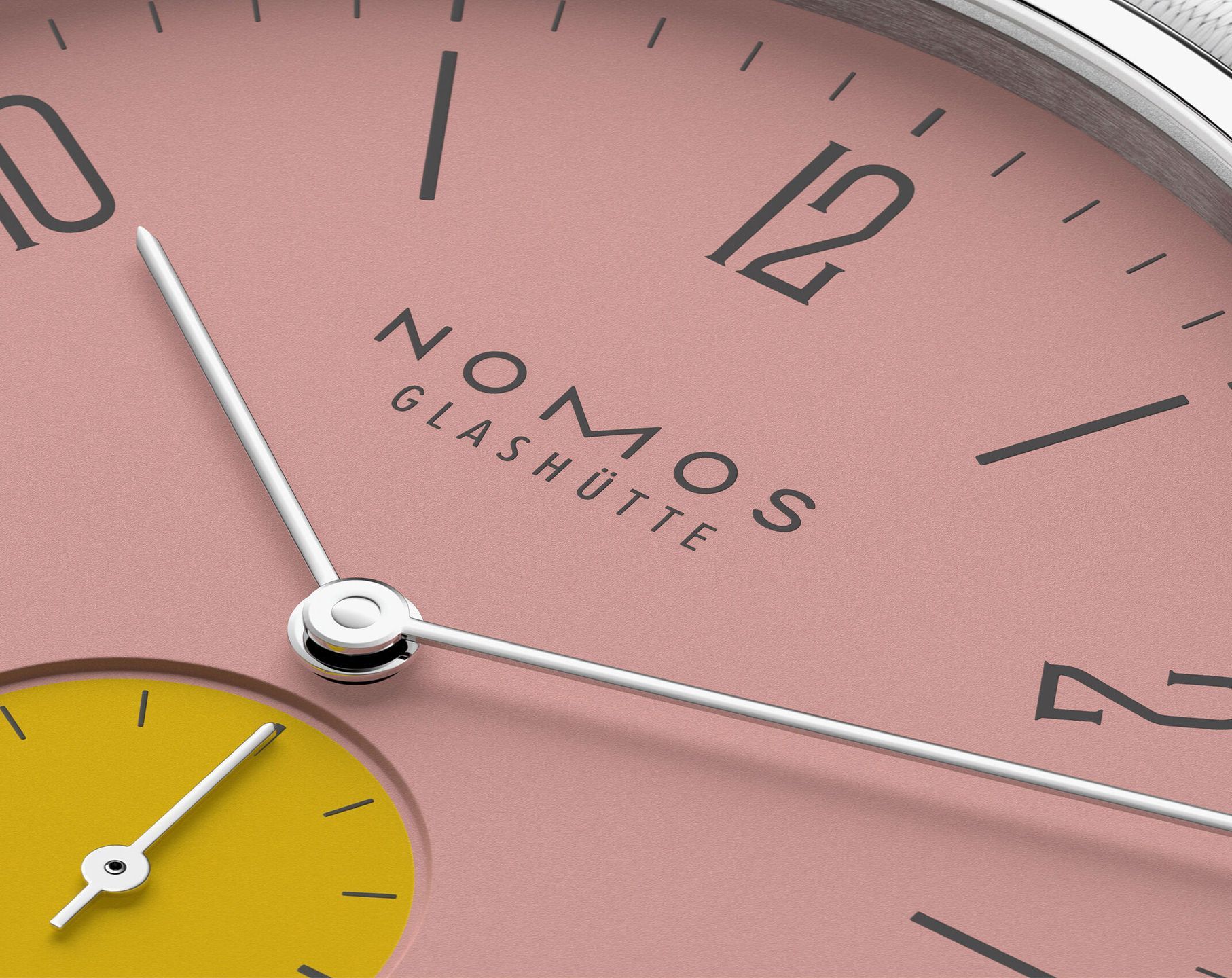 Nomos Glashutte Tangente  Pink Dial 37.5 mm Manual Winding Watch For Women - 5