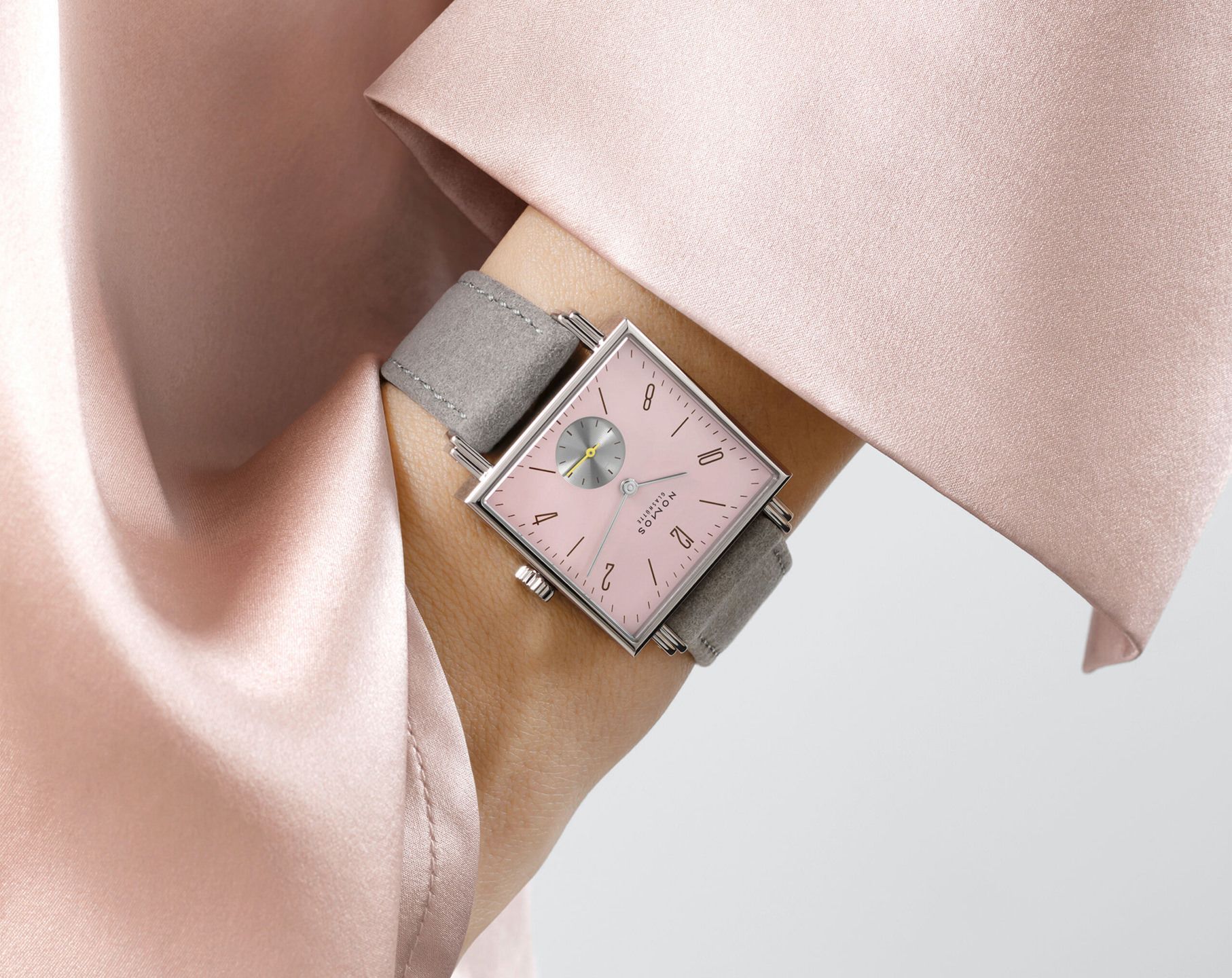 Nomos Glashutte Tetra  Pink Dial 29.5 mm Manual Winding Watch For Unisex - 7