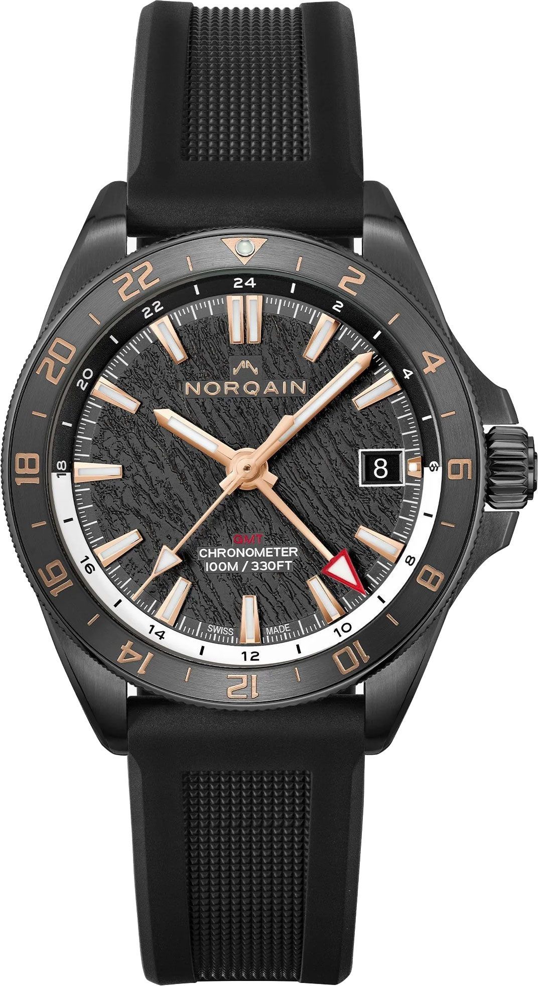 NORQAIN Adventure Adventure Neverest GMT Black Dial 41 mm Automatic Watch For Men - 1
