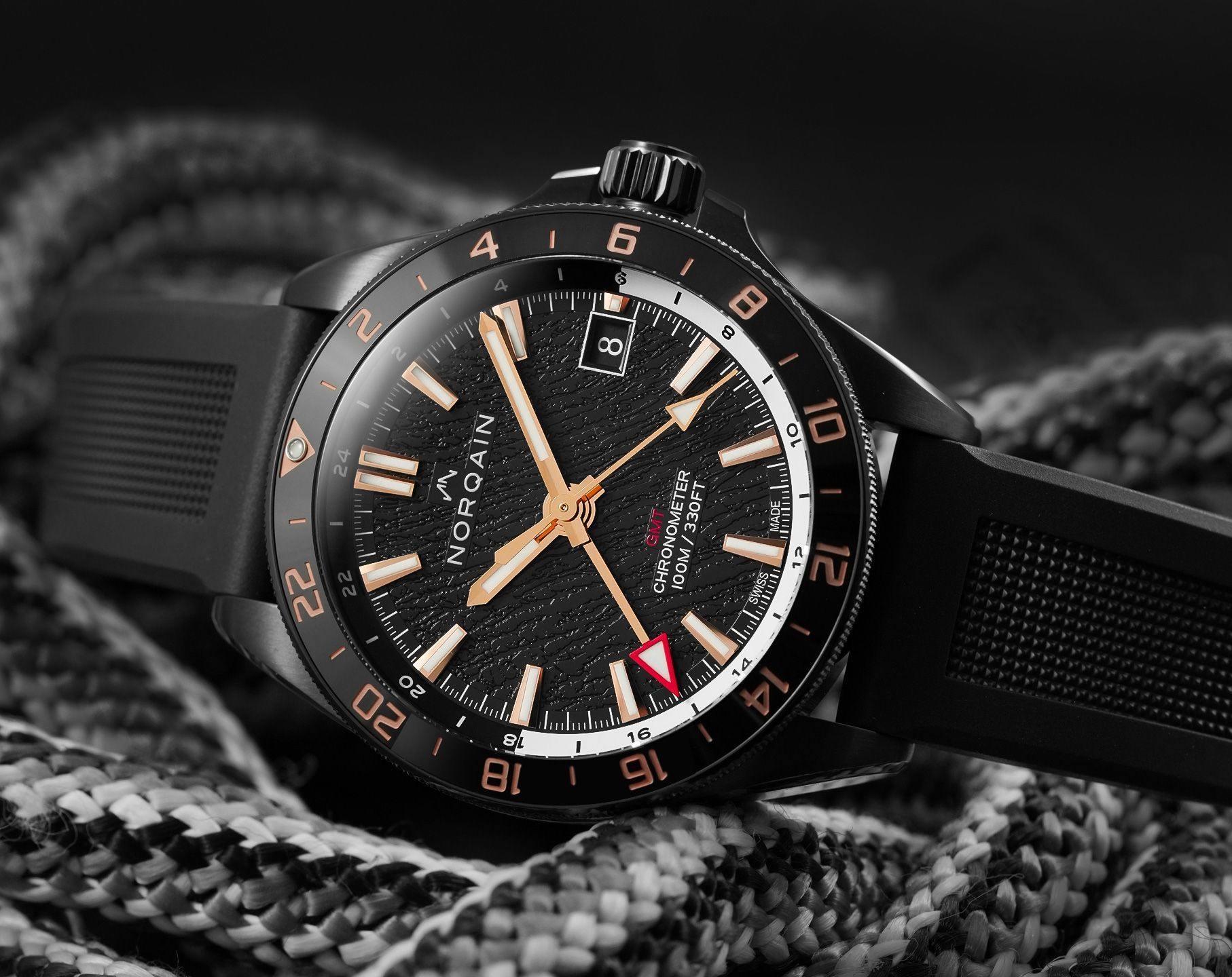 NORQAIN Adventure Adventure Neverest GMT Black Dial 41 mm Automatic Watch For Men - 4