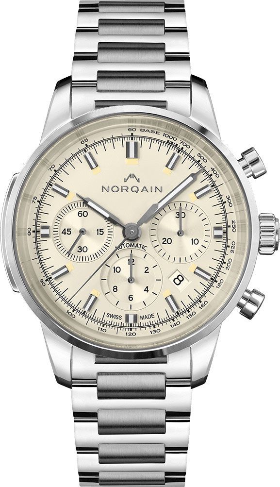NORQAIN Freedom Freedom 60 Chrono Cream Dial 43 mm Automatic Watch For Men - 1