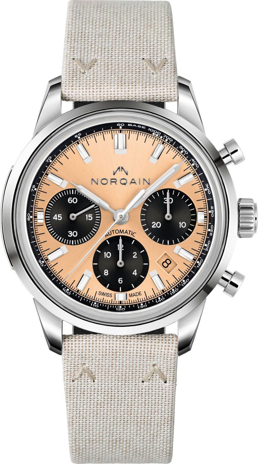 NORQAIN Freedom Freedom 60 Chrono Peach Dial 40 mm Automatic Watch For Unisex - 1