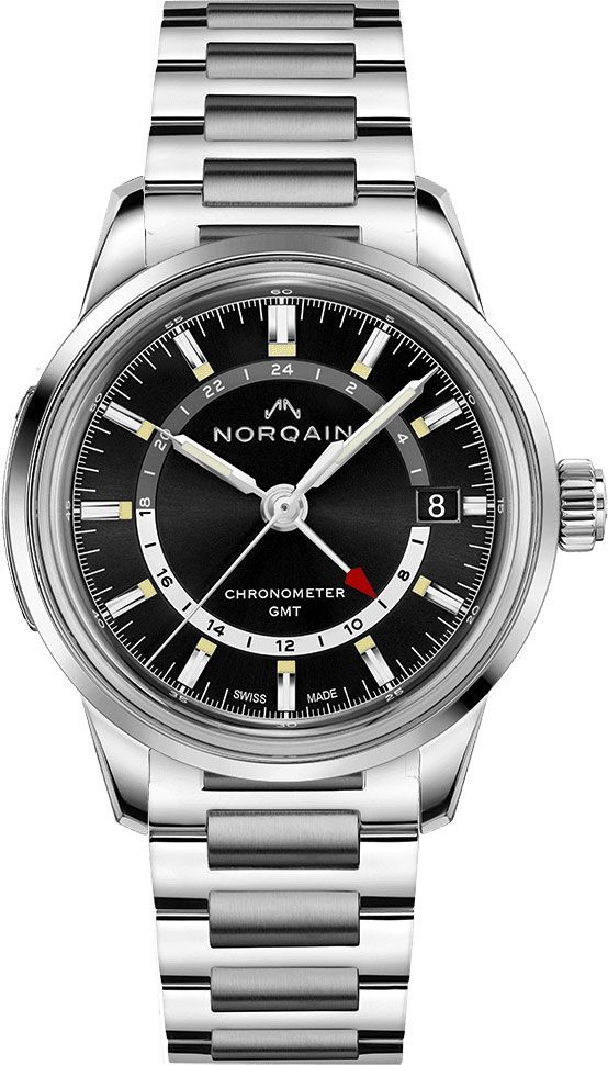 NORQAIN Freedom Freedom 60 GMT Black Dial 40 mm Automatic Watch For Men - 1