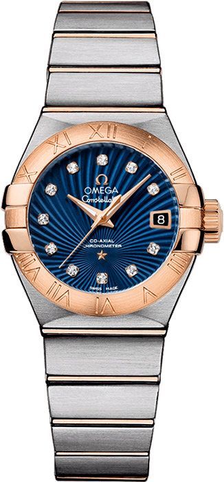 Omega Constellation  Blue Dial 27 mm Automatic Watch For Women - 1