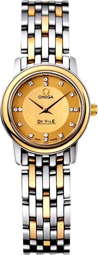 Omega De Ville Prestige Champagne Dial 22 mm Quartz Watch For Women - 1