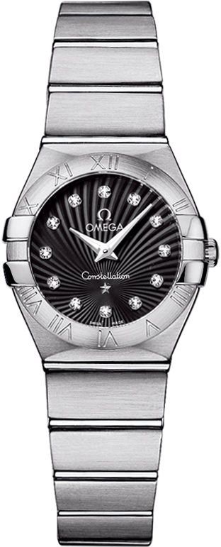 Omega Constellation  Black Dial 24 mm Quartz Watch For Women - 1