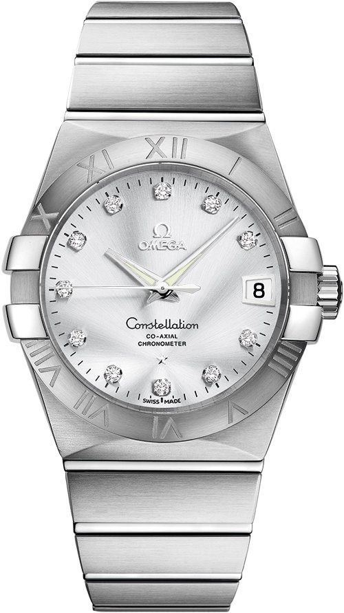 Omega  38 mm Watch in Silver Dial For Men - 1