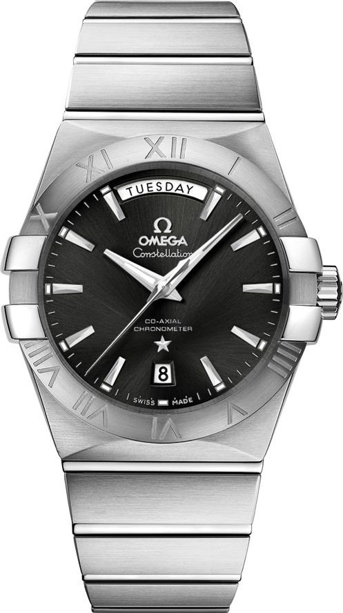 Omega  38 mm Watch in Black Dial For Men - 1