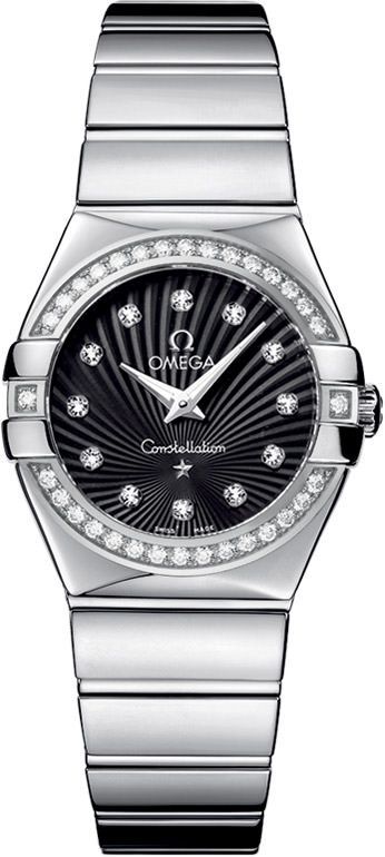 Omega Constellation  Black Dial 27 mm Quartz Watch For Women - 1