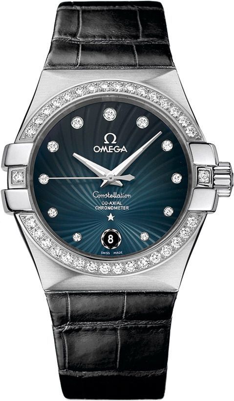 Omega Constellation  Blue Dial 35 mm Automatic Watch For Women - 1