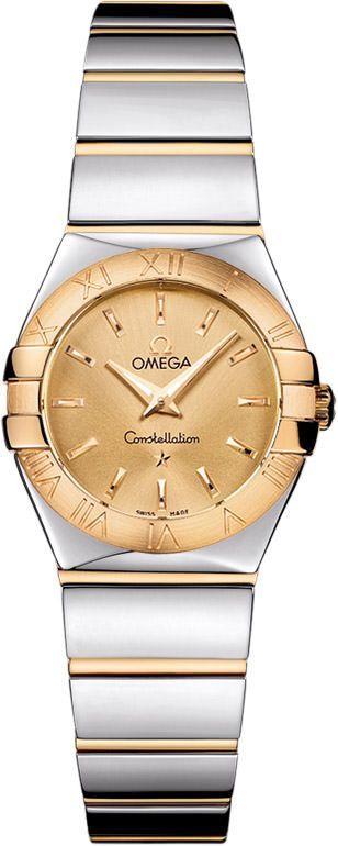Omega Constellation  Yellow Dial 24 mm Quartz Watch For Women - 1
