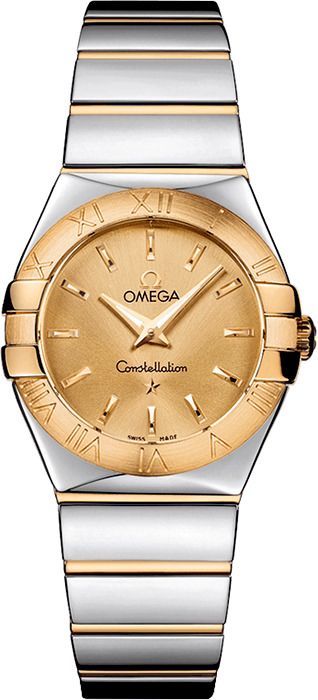 Omega Constellation  Yellow Dial 27 mm Quartz Watch For Women - 1