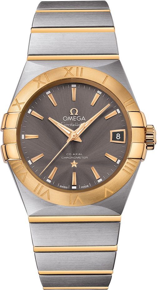 Omega  38 mm Watch in Brown Dial For Men - 1