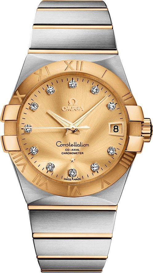 Omega Constellation  Champagne Dial 38 mm Automatic Watch For Men - 1