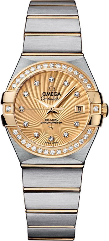 Omega Constellation  Yellow Dial 27 mm Automatic Watch For Women - 1