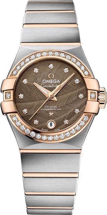 Omega Constellation  Brown Dial 27 mm Automatic Watch For Women - 1