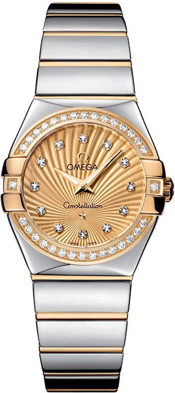 Omega  27 mm Watch in Yellow Dial For Women - 1