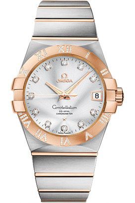Omega  38 mm Watch in Silver Dial For Men - 1
