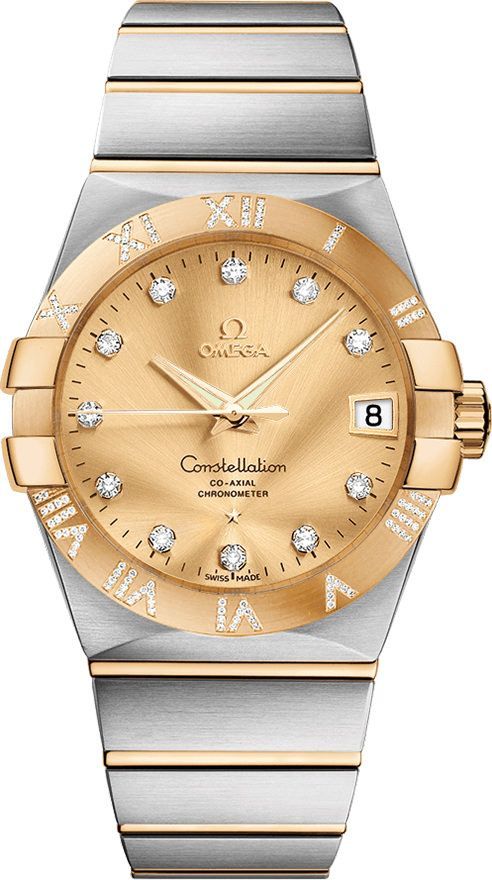 Omega Constellation  Gold Dial 38 mm Automatic Watch For Men - 1