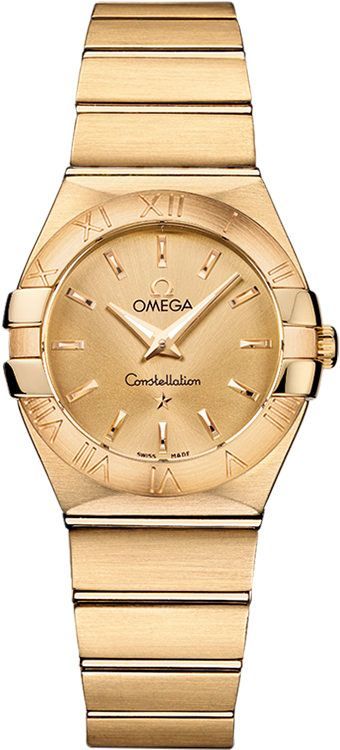 Omega Constellation  Yellow Dial 27 mm Quartz Watch For Women - 1